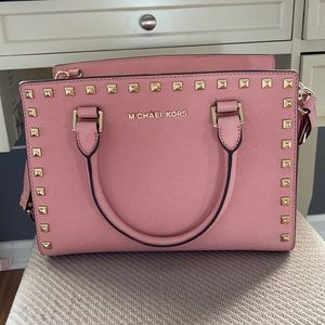 Michael Kors Pink Studded Crossbody Purse